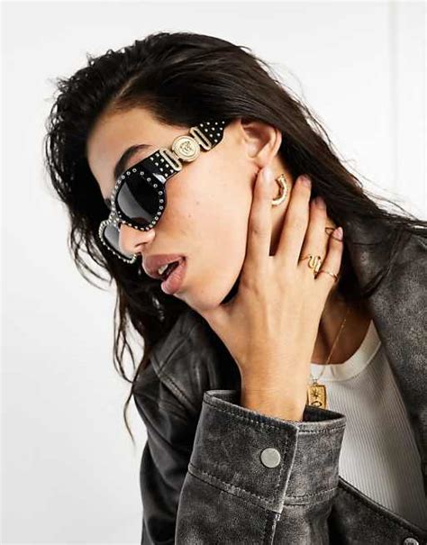 versace studded sunglasses uk|Versace sunglasses official site.